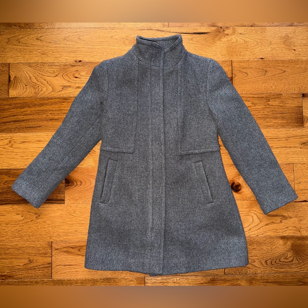 Talbots Size 4P Albury Italian Wool Blend Stadium Jacket Coat Lined